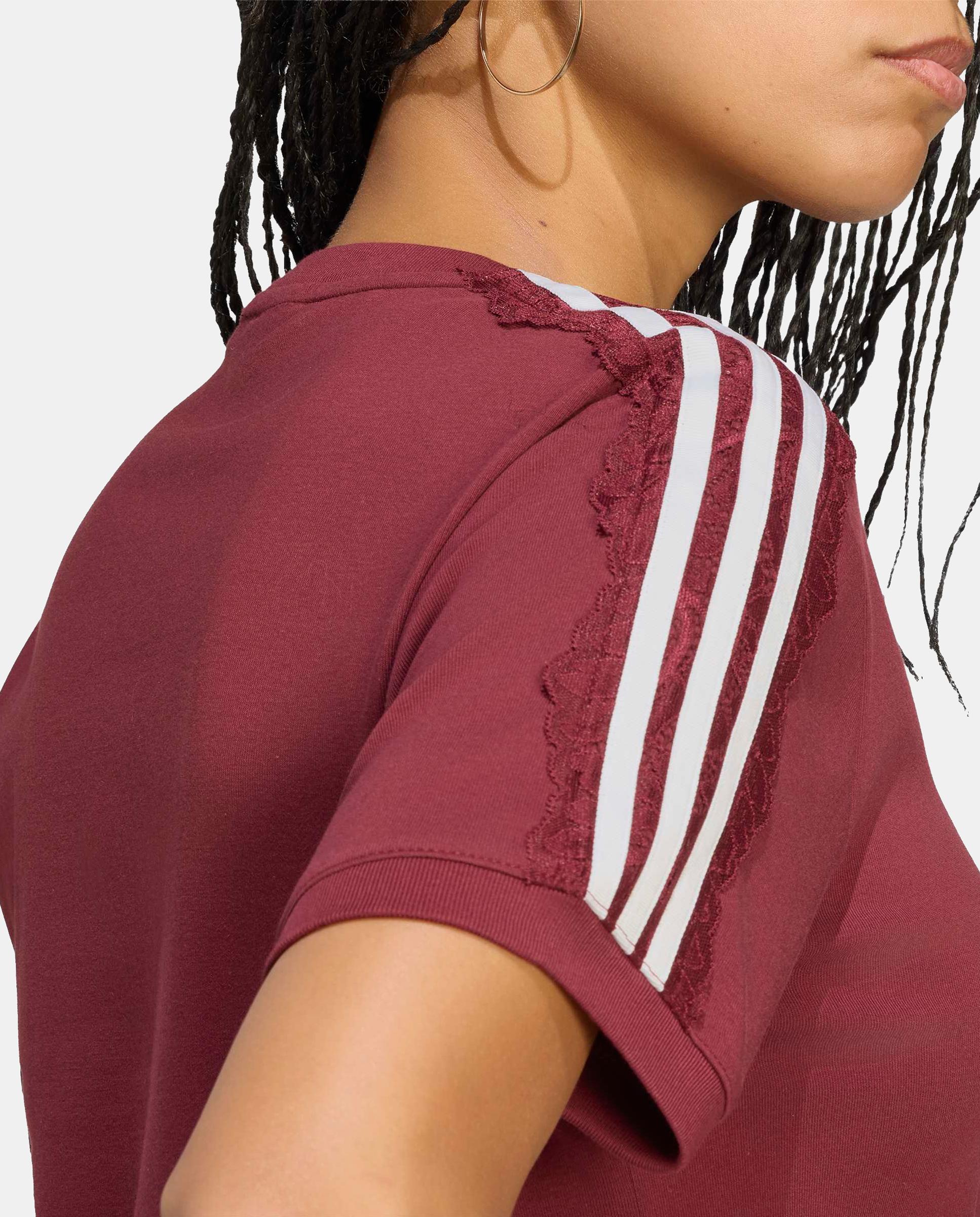 T-shirt Casual de Mulher Firebird Burgundy-5