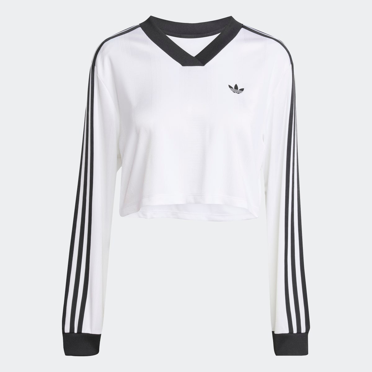 T-shirt de Mulher Adicolor Football Jacquard Crop Originals Branco-5