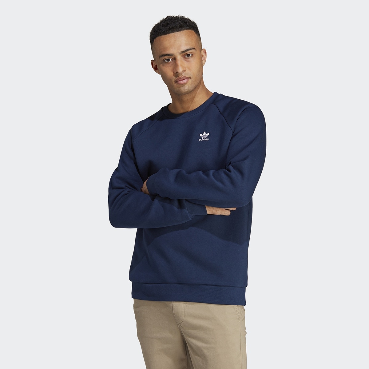 Sweatshirt Trefoil Essentials Originals Azul-marinho-1