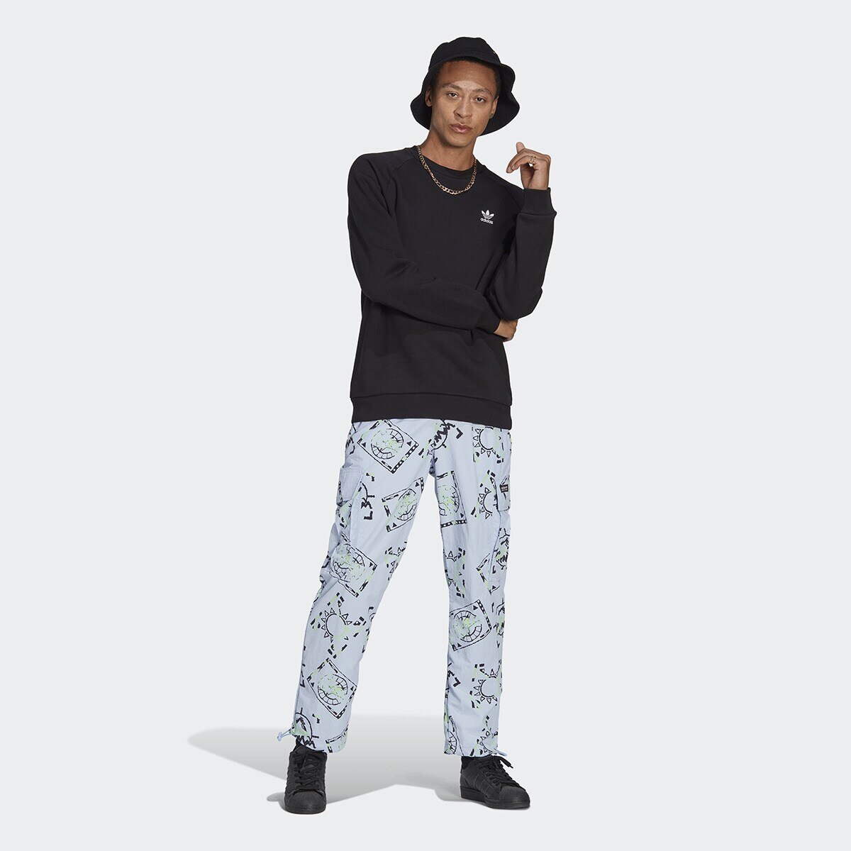 Sweatshirt Trefoil Essentials Originals Preto-6