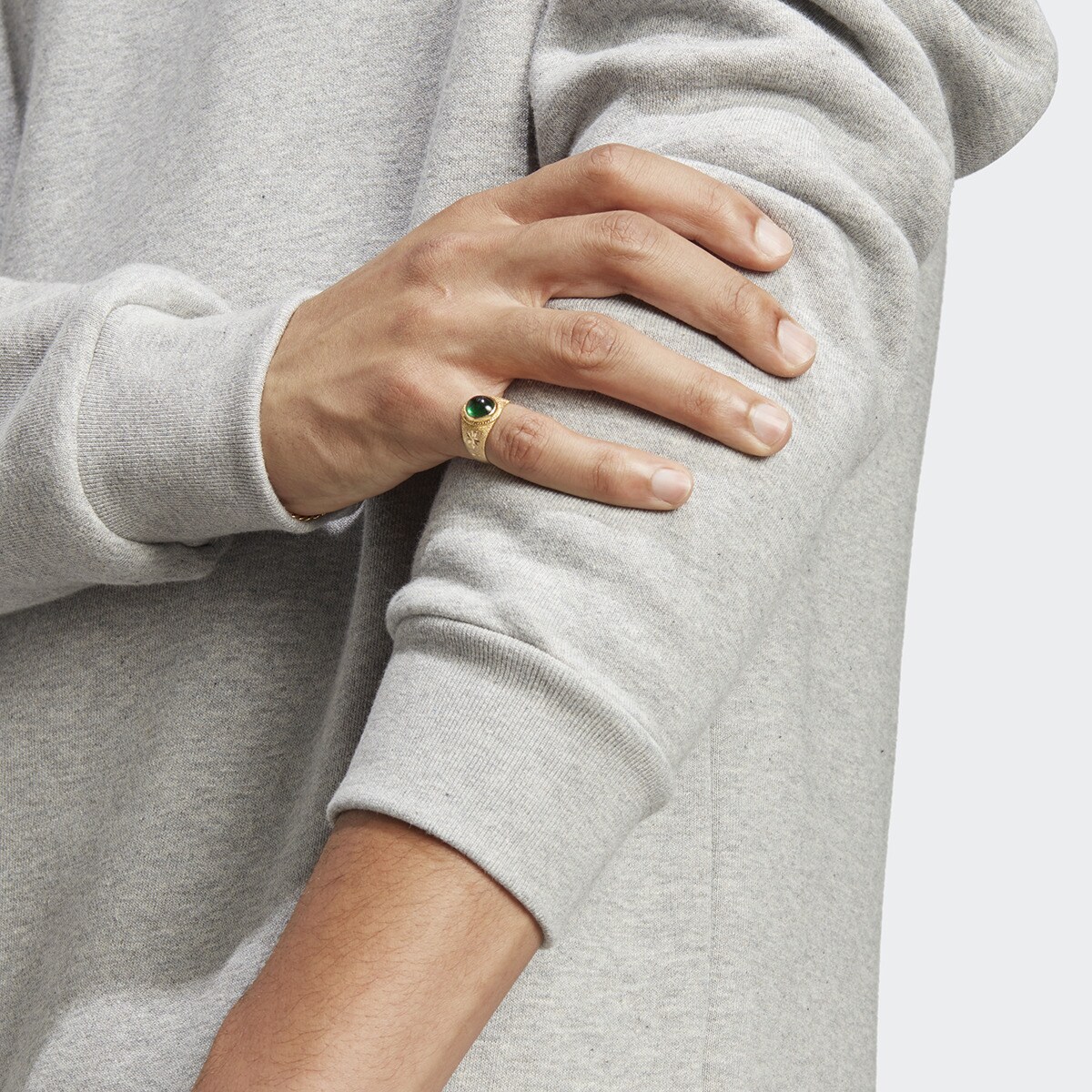 Sweatshirt Trefoil Essentials Originals Cinzento-3