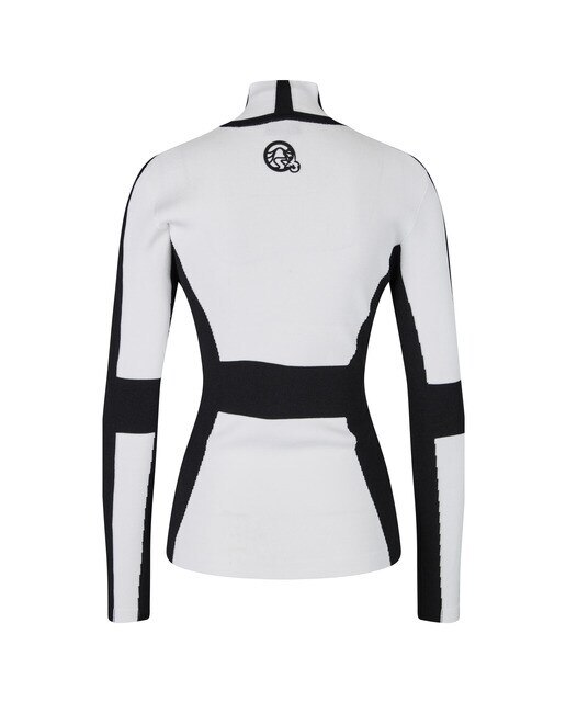 Camisola de Malha de Mulher C.O.L Splah Branco / Preto-2