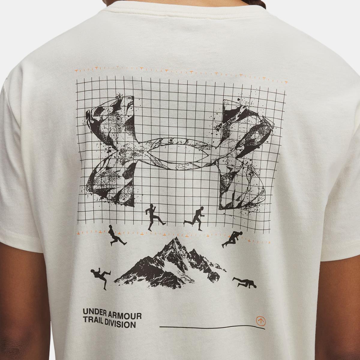 T-shirt de Mulher Trail Run Graphic Cinzento-2