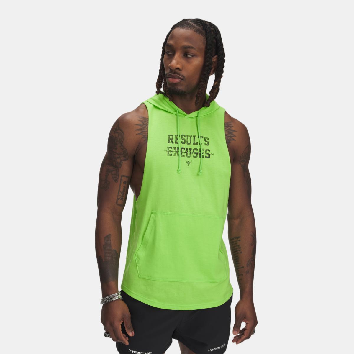 T-shirt de Homem Project Rock Wire SL HD Verde-1