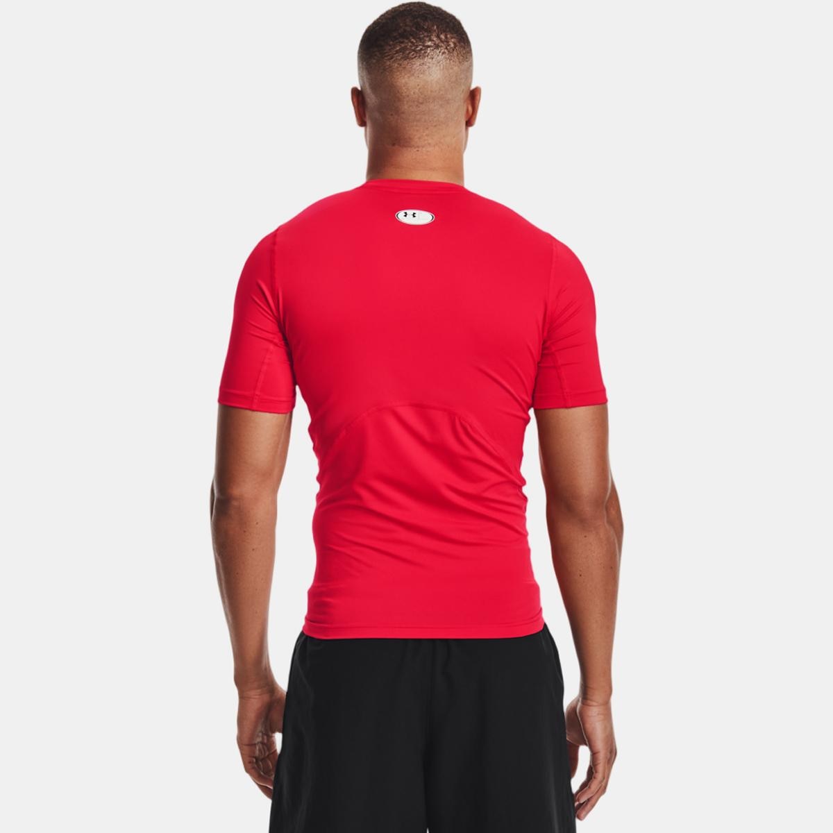 T-shirt de homem HeatGear® Under Armour Vermelho / Branco-2