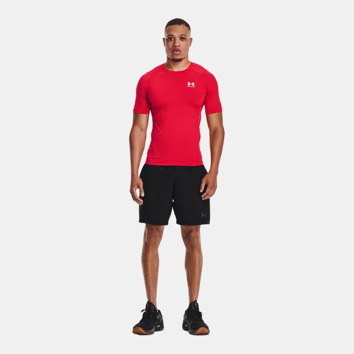 T-shirt de homem HeatGear® Under Armour Vermelho / Branco-4