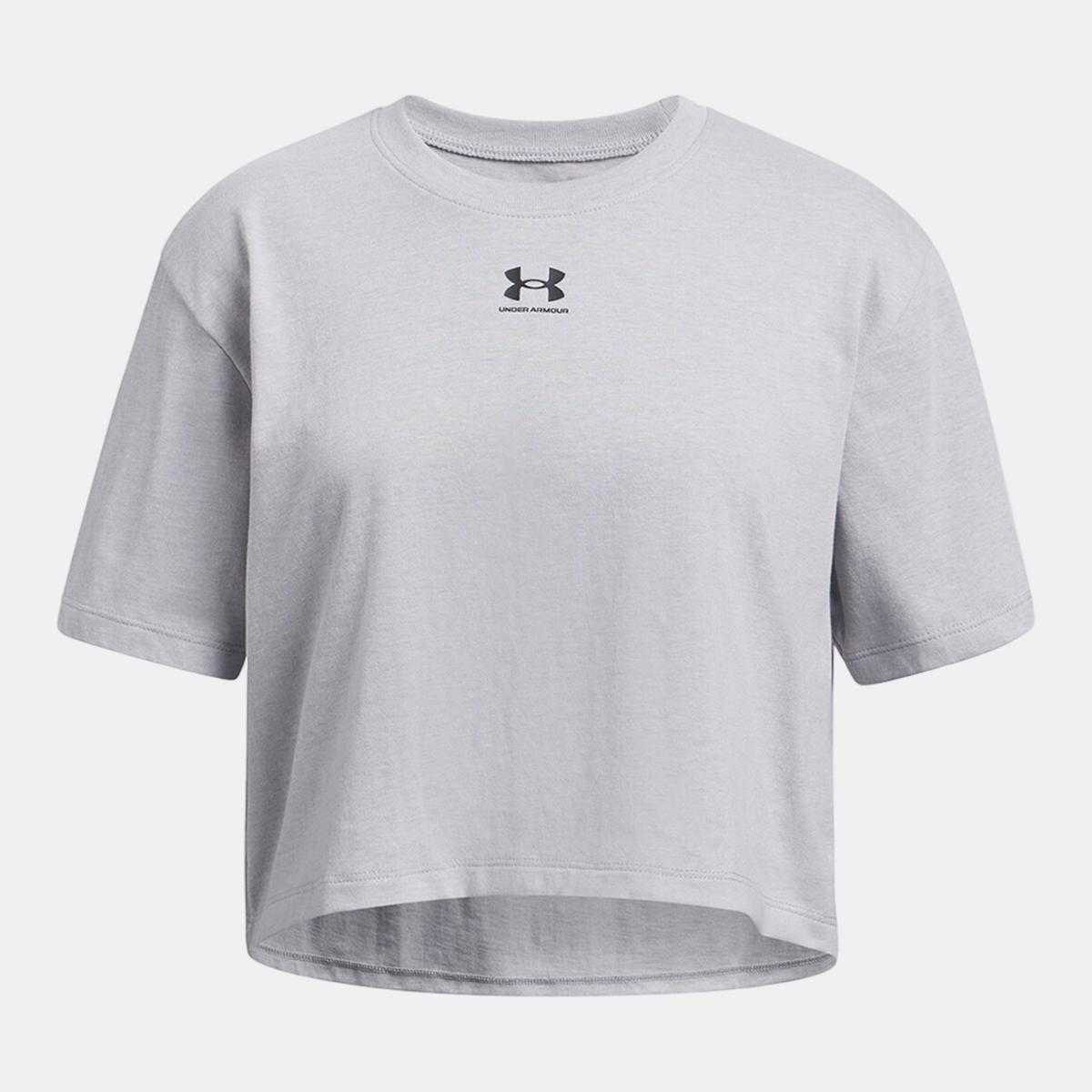 T-shirt de Menina Rival SS Cinzento-1