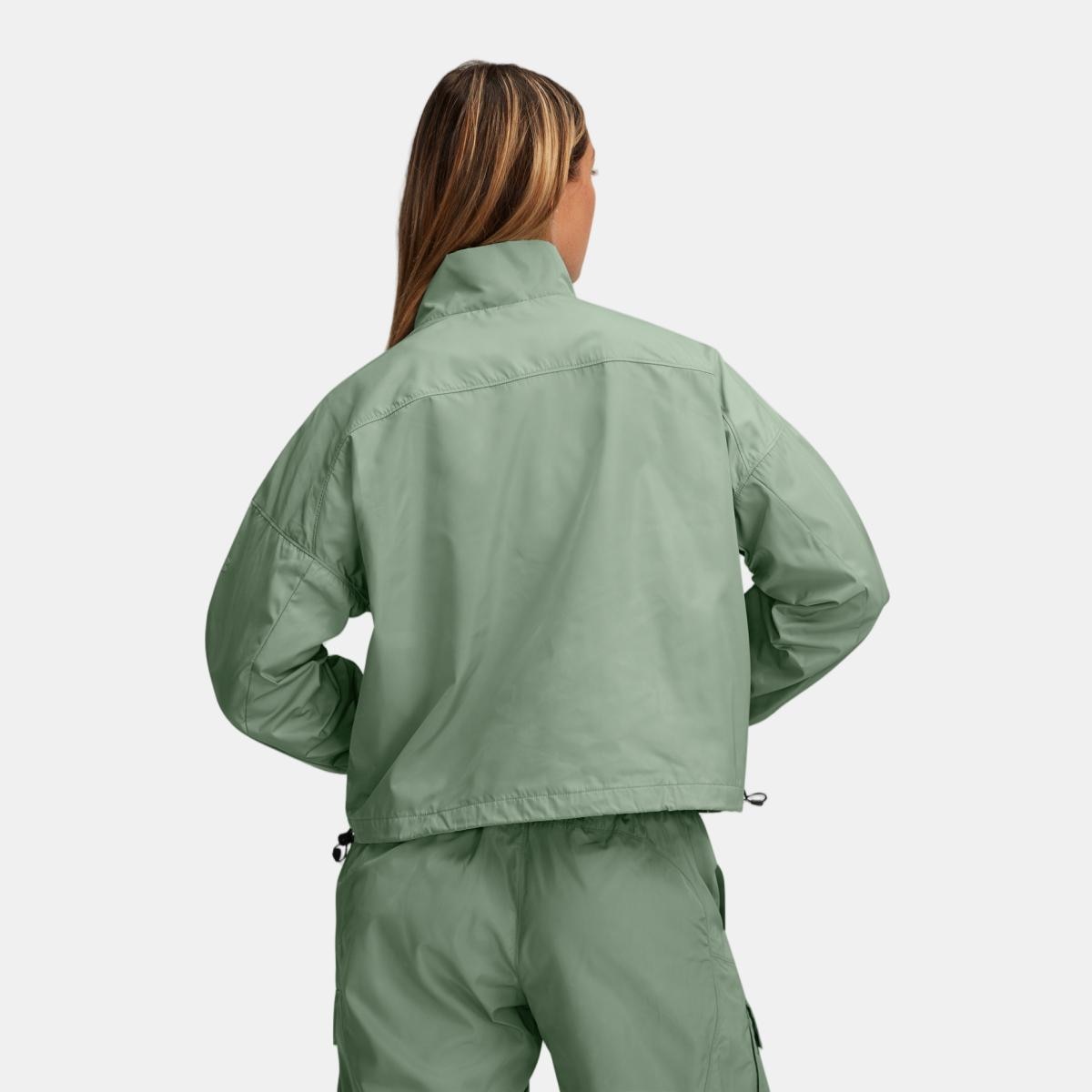 Sweatshirt de Mulher Unstoppable Woven Sheen Jkt Verde-2