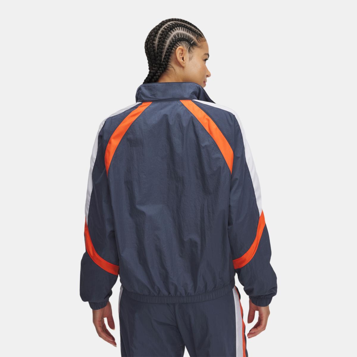 Sweatshirt de Mulher Icon Crinkle Track Jacket Cinzento-2