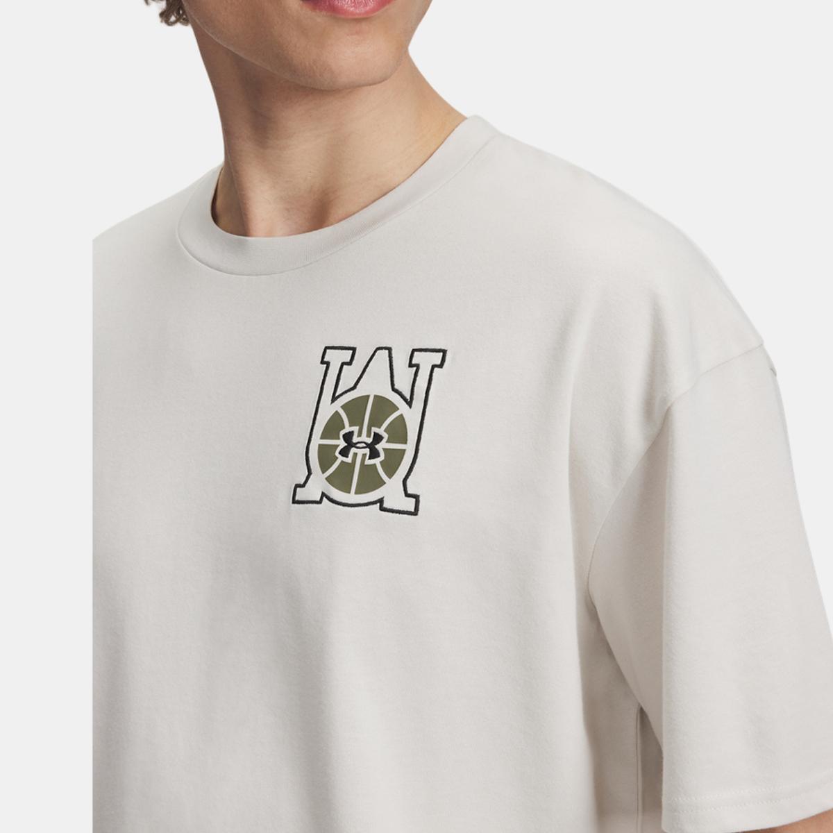T-shirt de Homem M HWT OS Hoops Courtside Branco-3
