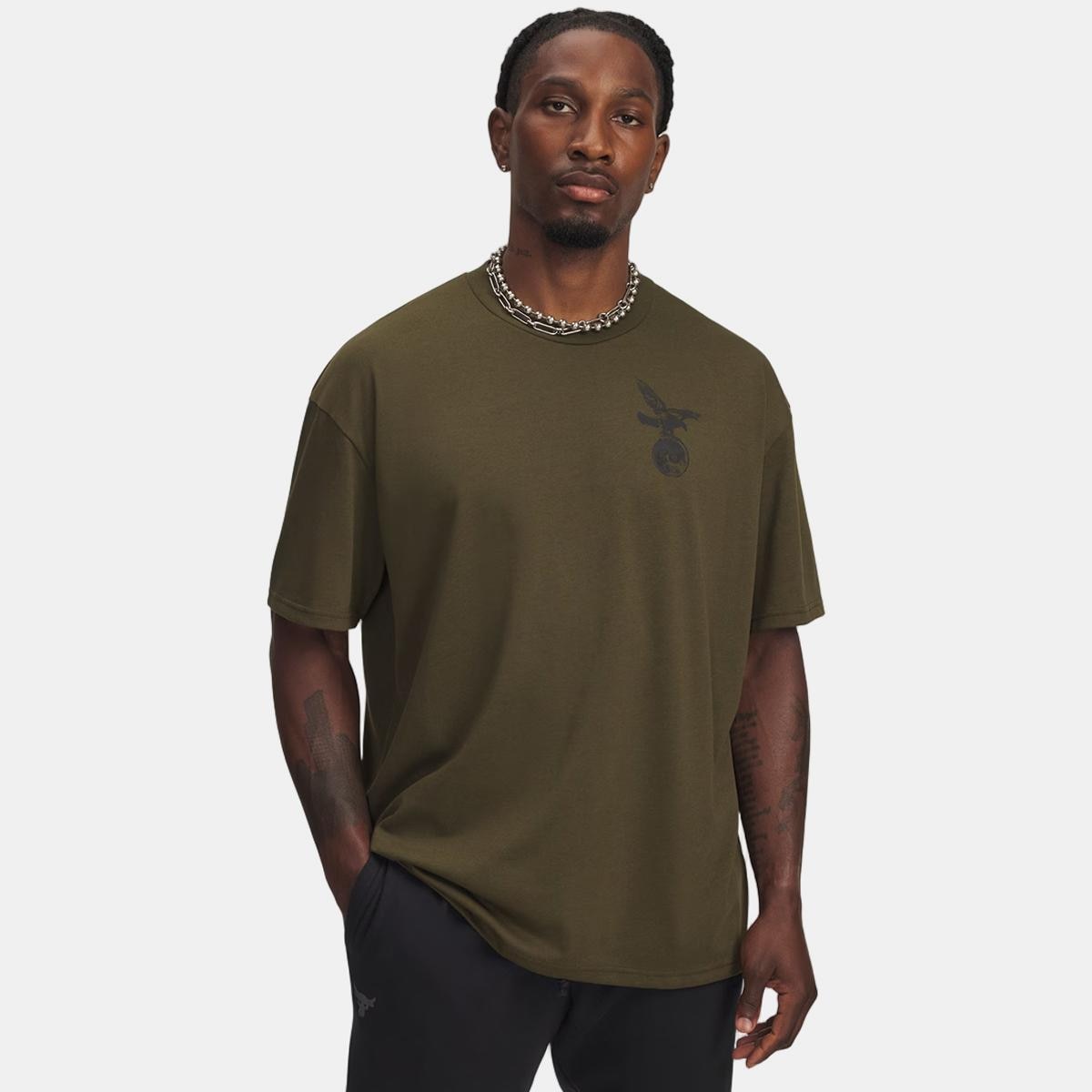 T-shirt de Homem Project Rock SS Q4 ST Verde-1