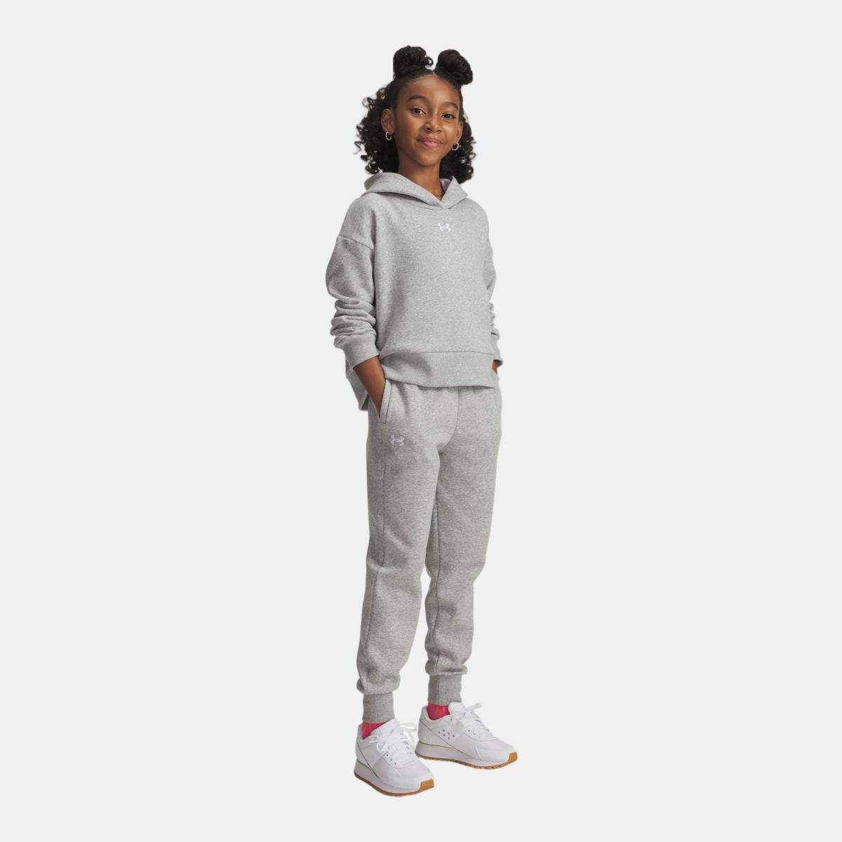 Calças de Menina Rival Fleece Cinzento-3