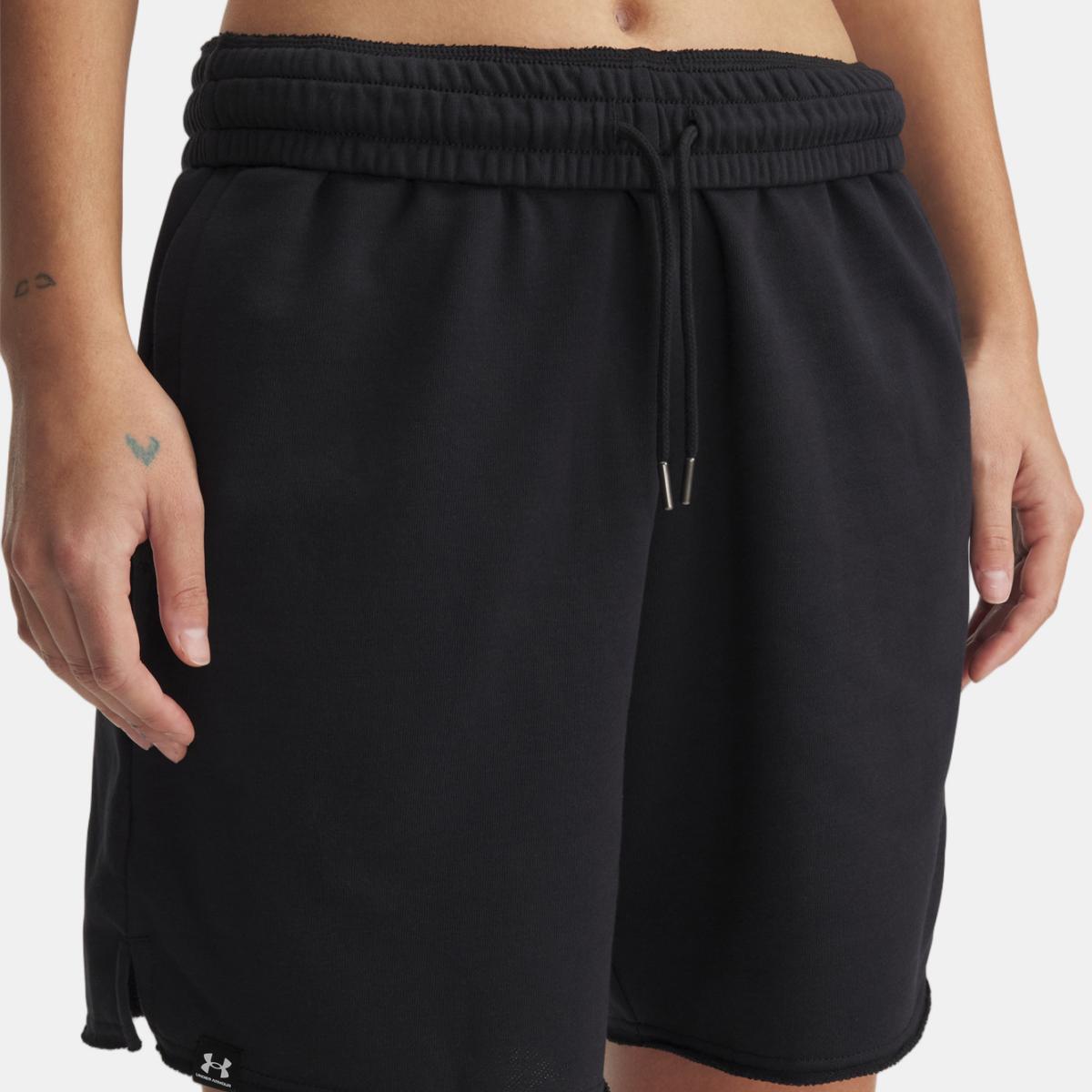 Calções de Mulher Icon Terry Long Short Preto-3