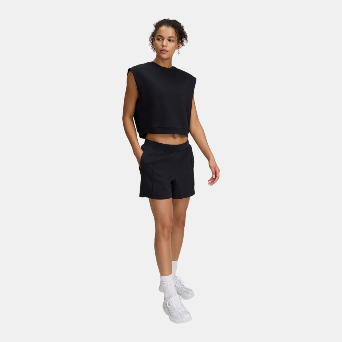 Calções de Mulher Unstoppable Fleece Short Preto-4