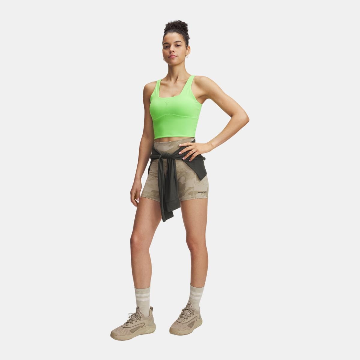Leggings Tipo Calções de Mulher Project Rock Middy Short Verde-4