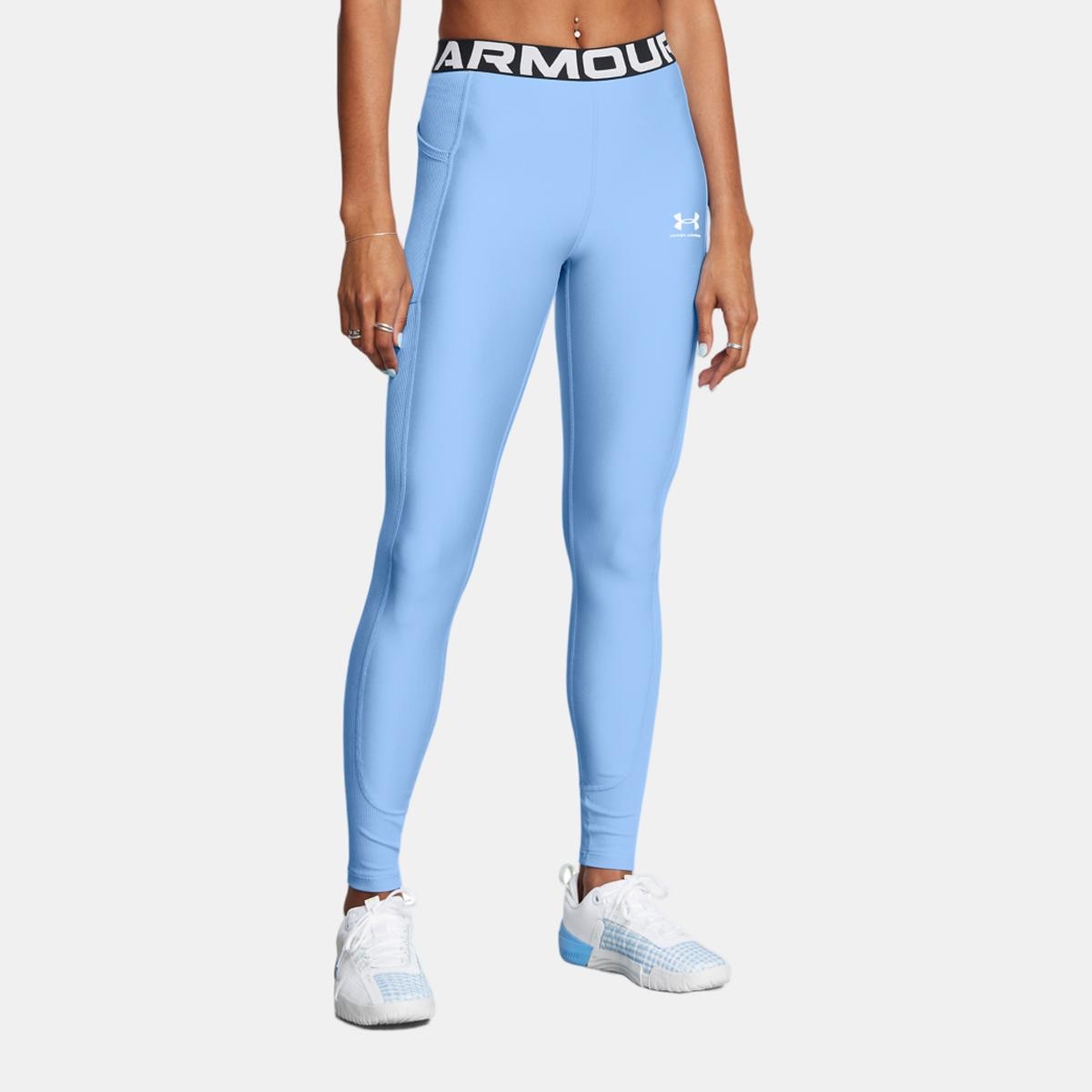 Leggings de Mulher Heatgear Rib Legging-Blk Azul-1