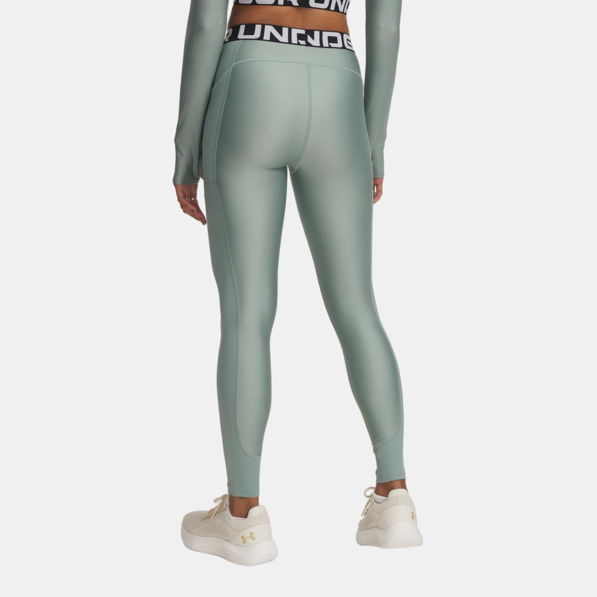 Leggings de Mulher HeatGear Rib Legging Verde-2
