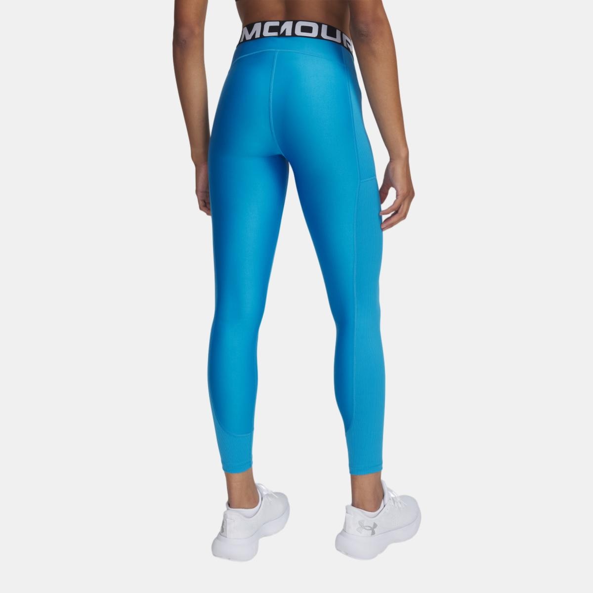 Leggings de Mulher HeatGear Rib Legging Azul-2