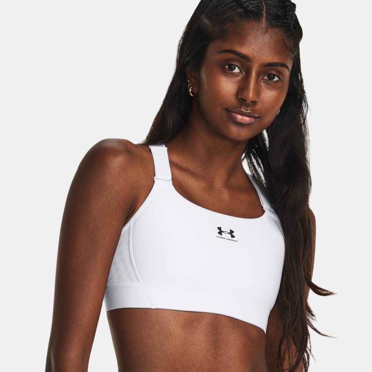 Top de Mulher de Suporte Alto HeatGear® Branco-3