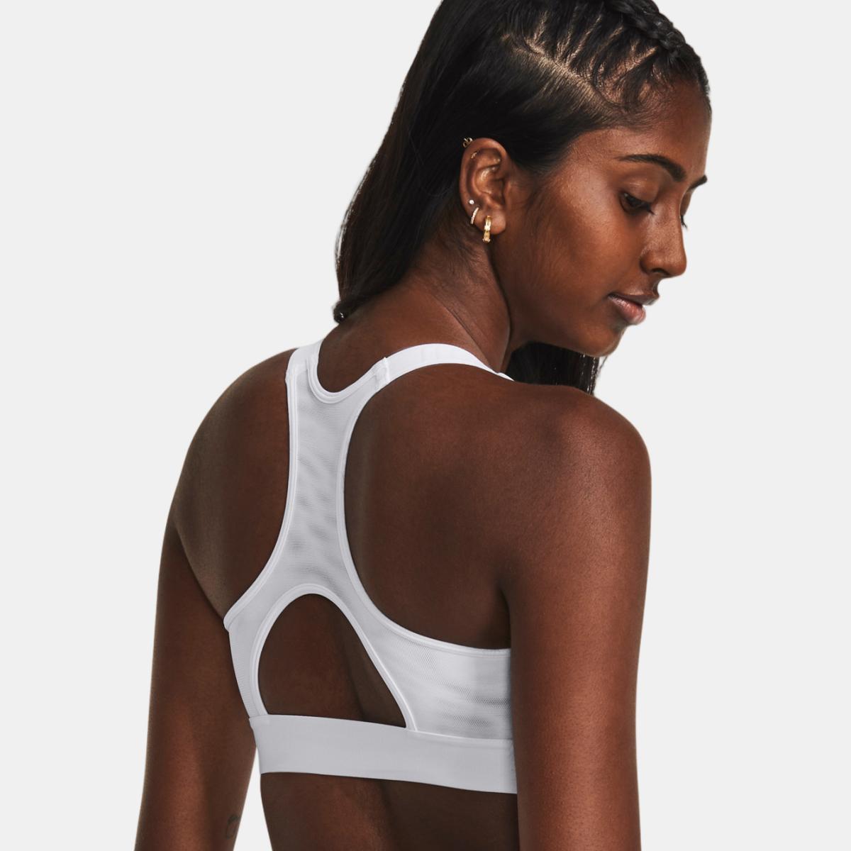 Top de Mulher de Suporte Alto HeatGear® Branco-4