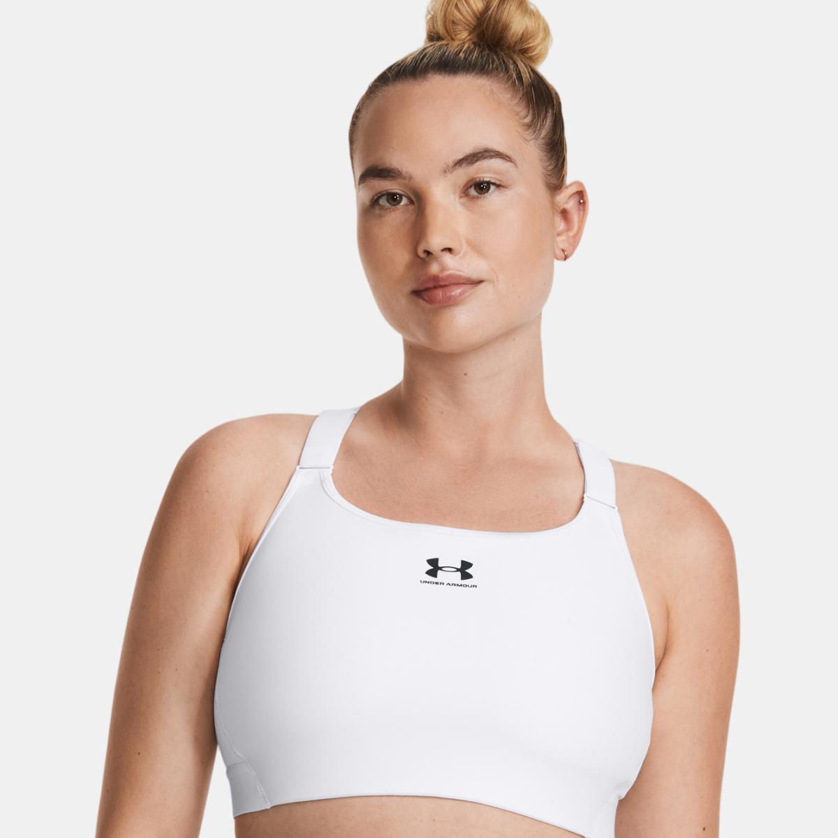 Top de Mulher de Suporte Alto HeatGear® Branco-5