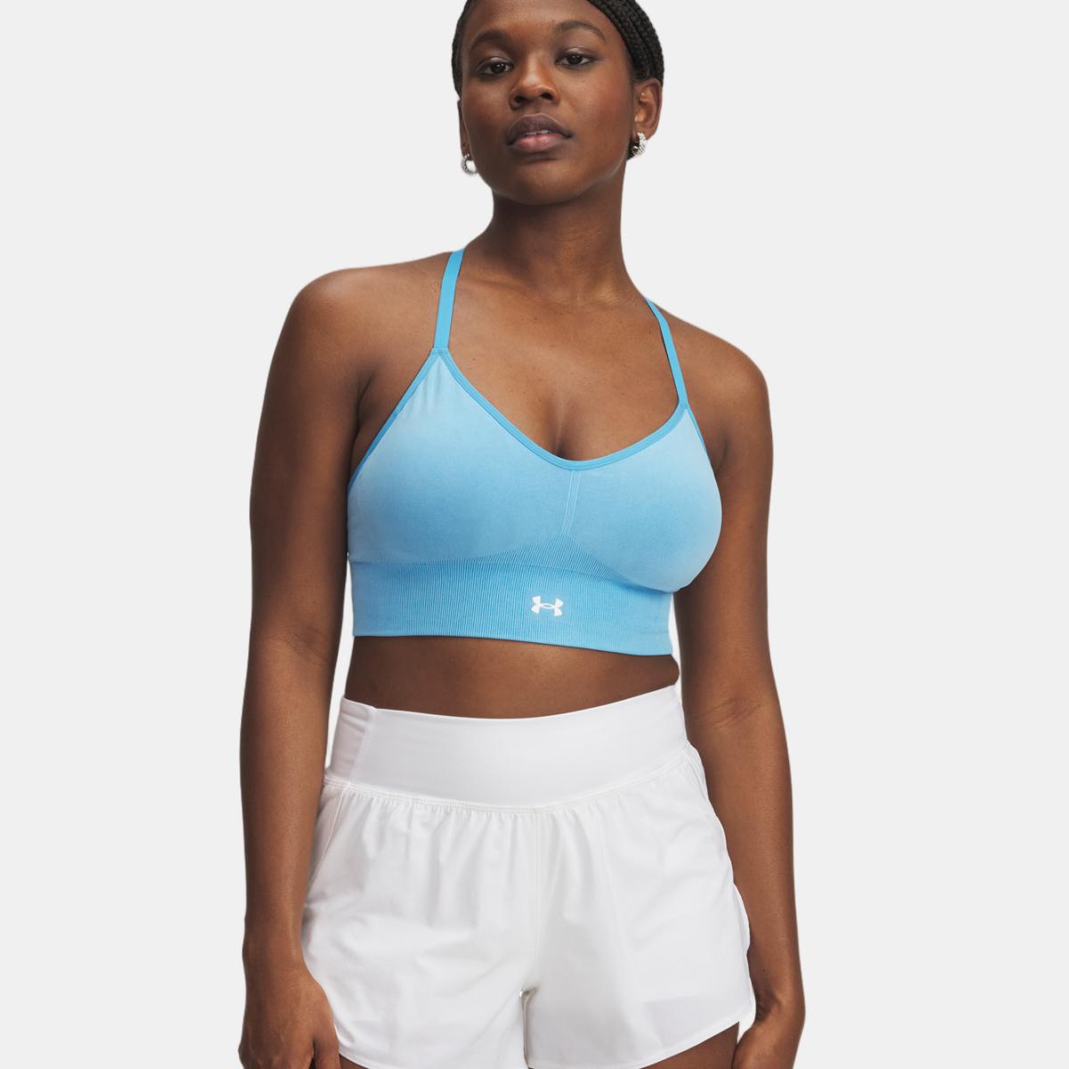 Top de Mulher Vanish Seamless Washed Low Azul-3