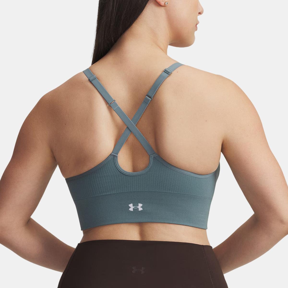 Top de Mulher Vanish Seamless Low Bra Azul-2
