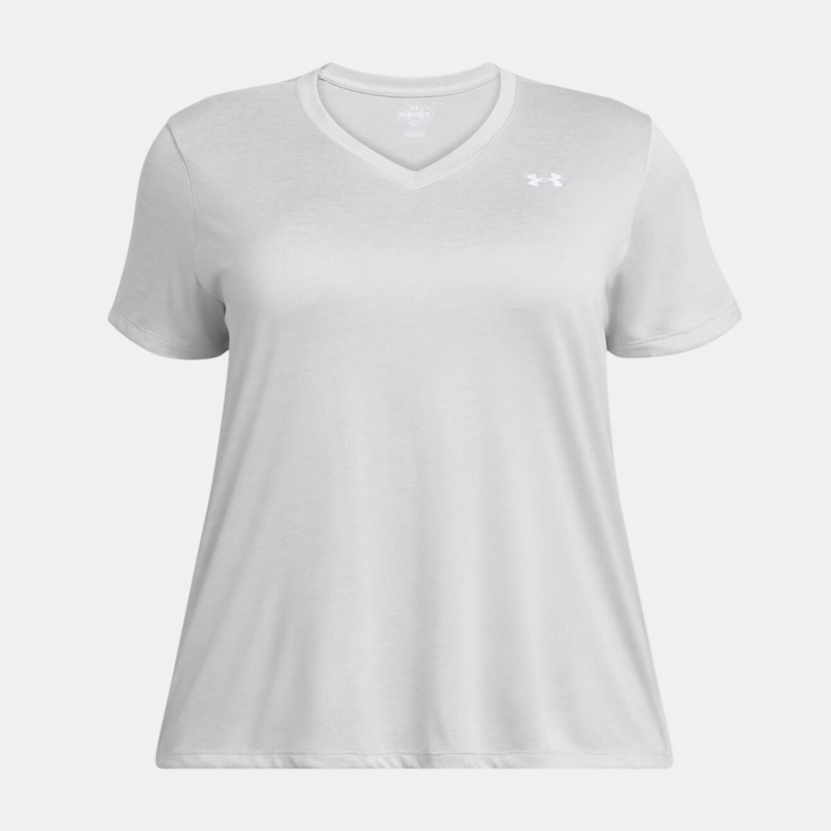 T-shirt de Mulher Tech™ Twist V-Neck Cinzento-1
