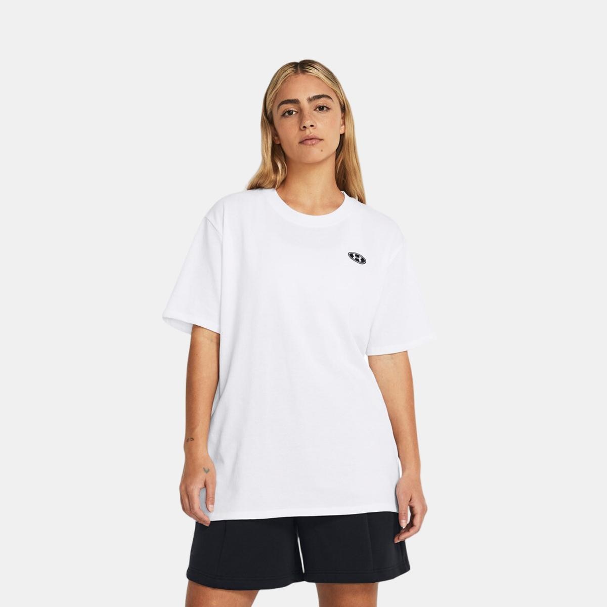 Imagem 0 de T-shirt Oversize de Mulher Heavyweight Embroidered Patch Boyfriend