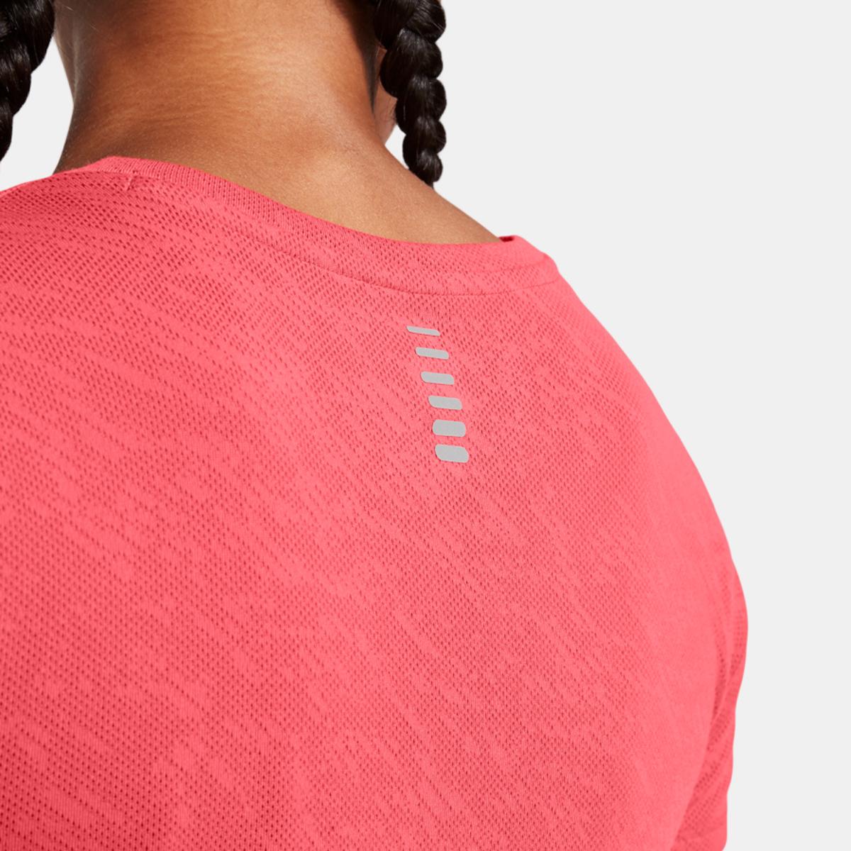 T-shirt de Running de Mulher Launch Camo Shortsleeve-Red Vermelho-3