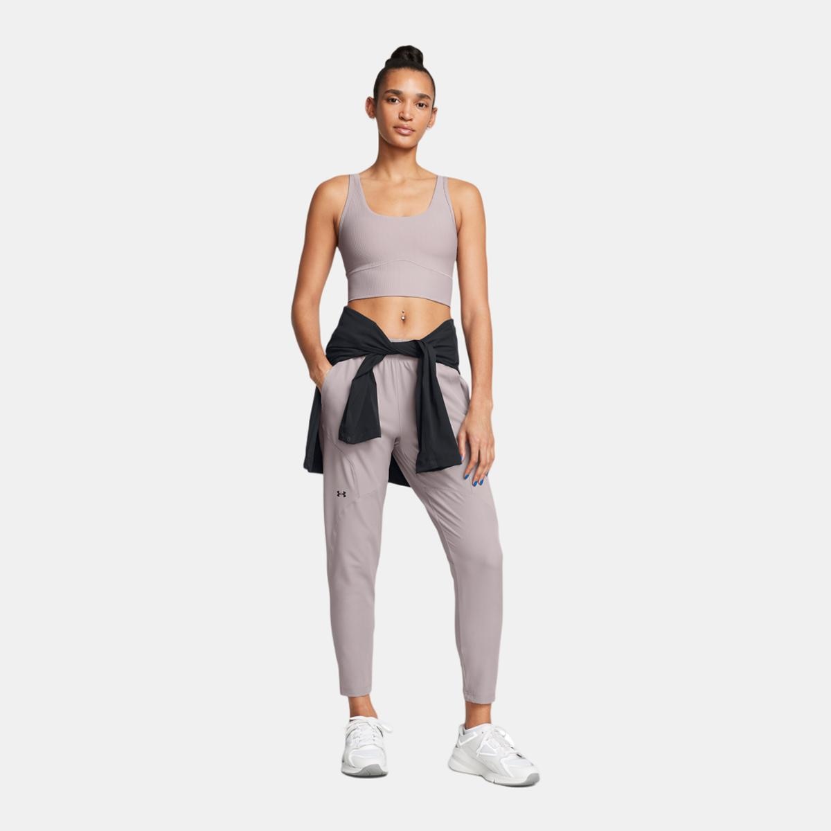 T-shirt de Mulher Meridian Rib Crop Tank Cinzento-3