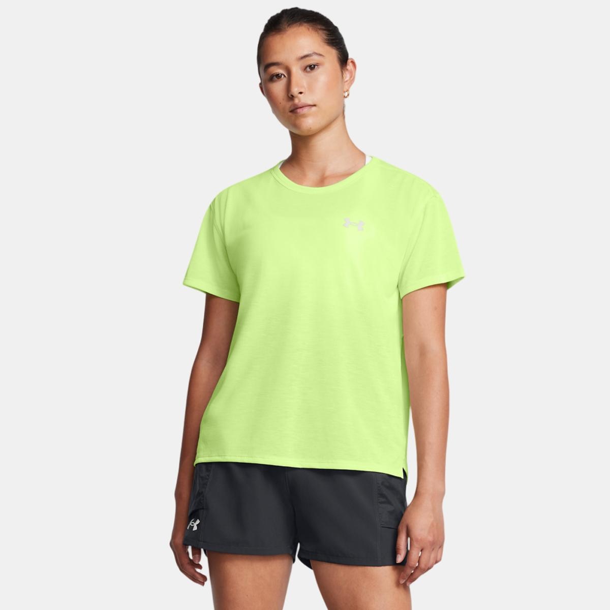 T-shirt de Running de Mulher Trail Run Ss-Grn Verde-1