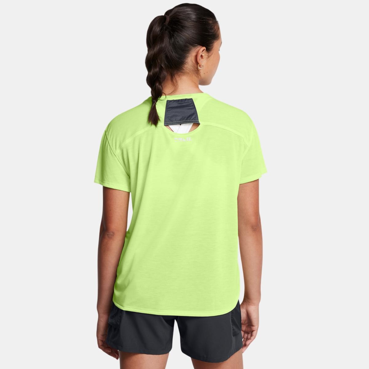 T-shirt de Running de Mulher Trail Run Ss-Grn Verde-2