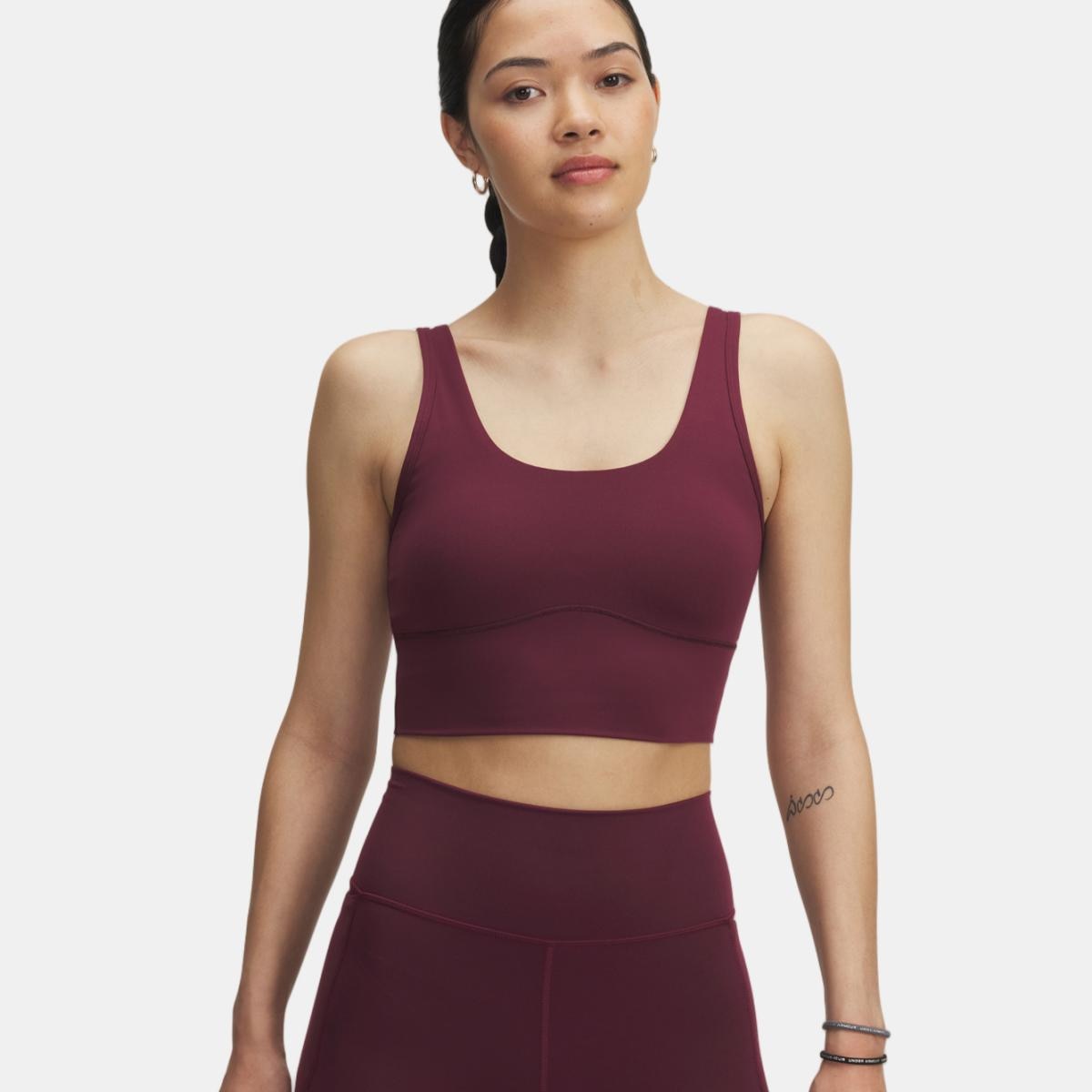 Camiseta de mujer Meridian Fitted Crop Tank Under Armour - Granate Granate-1