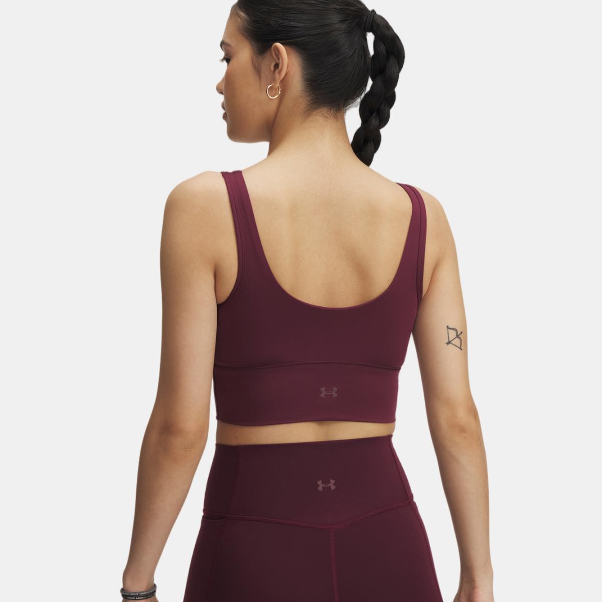 Camiseta de mujer Meridian Fitted Crop Tank Under Armour - Granate Granate-2