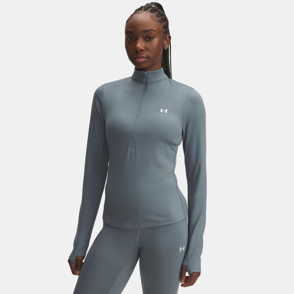 T-shirt de Mulher Motion 1/2 Zip EMEA Azul-1