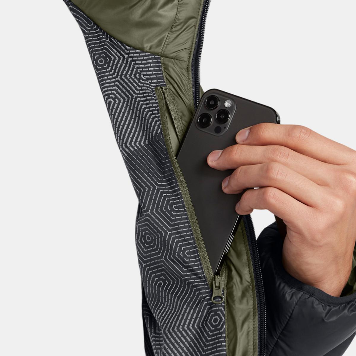 Casaco de Homem Legend Down Hooded Jacket-Blk Verde-3