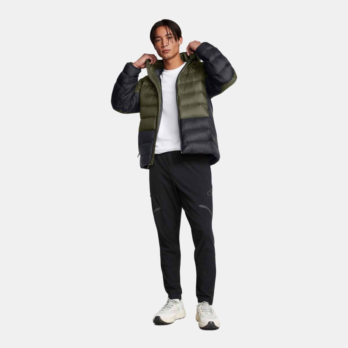 Casaco de Homem Legend Down Hooded Jacket-Blk Verde-4