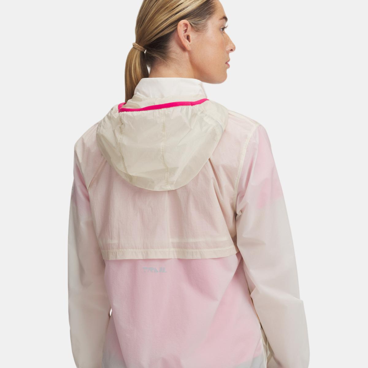 Casaco Corta-vento de Mulher Trail Run Jacket Cinzento-2