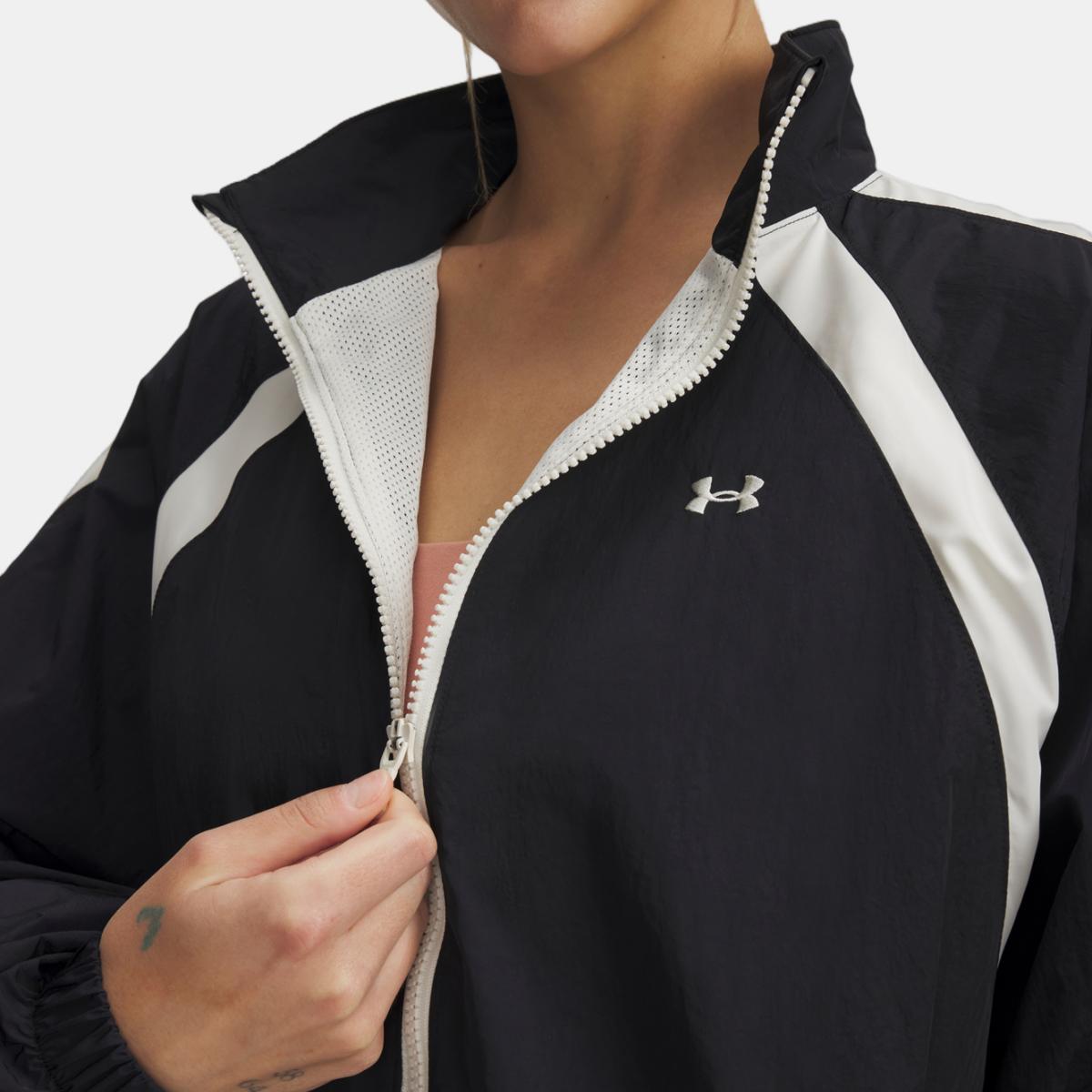 Casaco de Mulher Icon Crinkle Track Jacket Preto-3