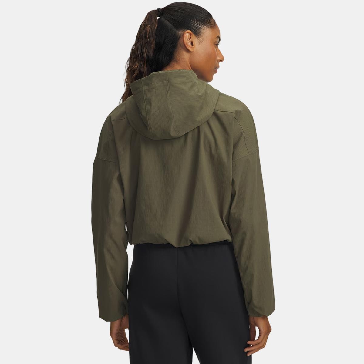 Sweatshirt de Mulher Unstoppable Woven Rstop LS Verde-2