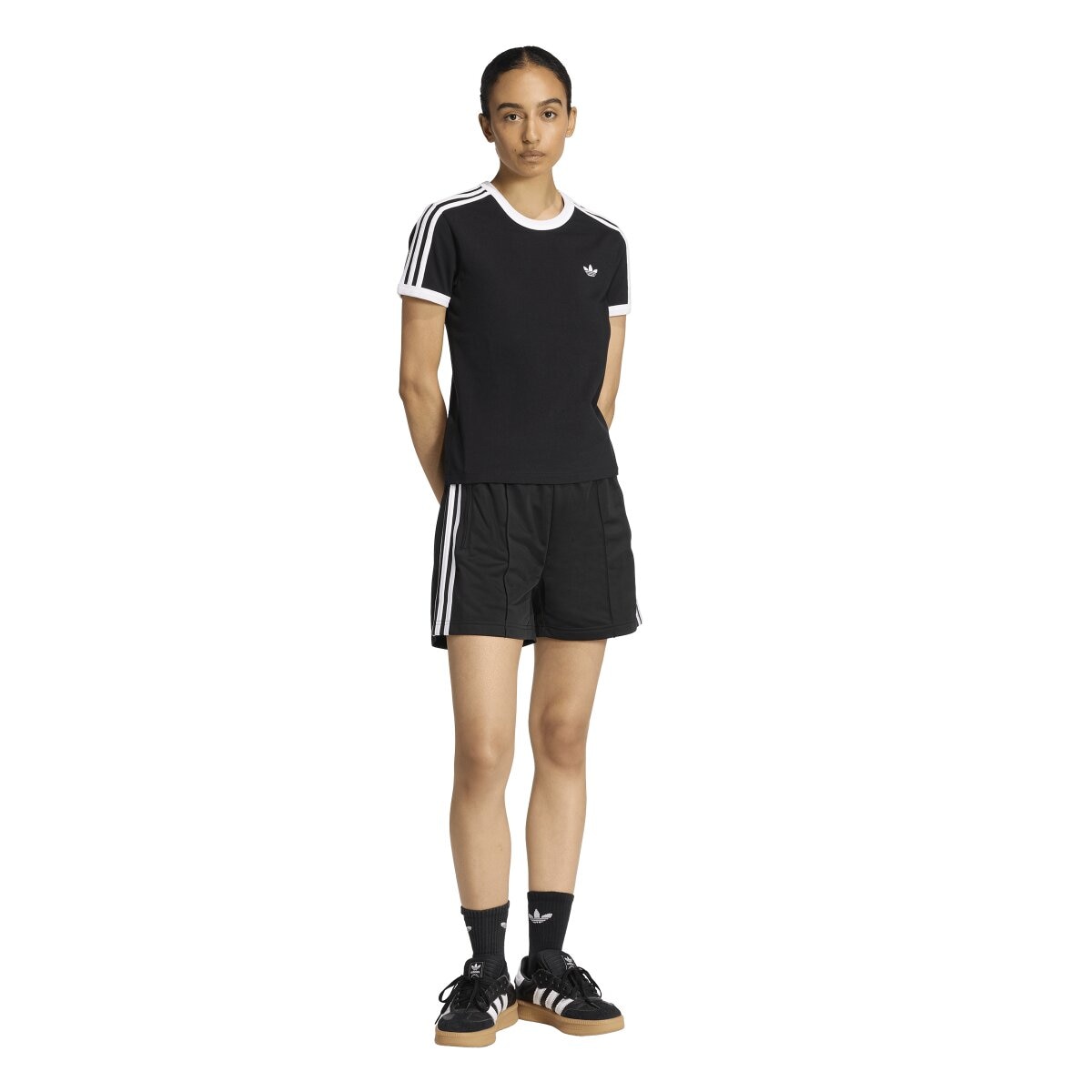 Pantalón corto de mujer Adicolor Adidas Originals - Negro Negro-5