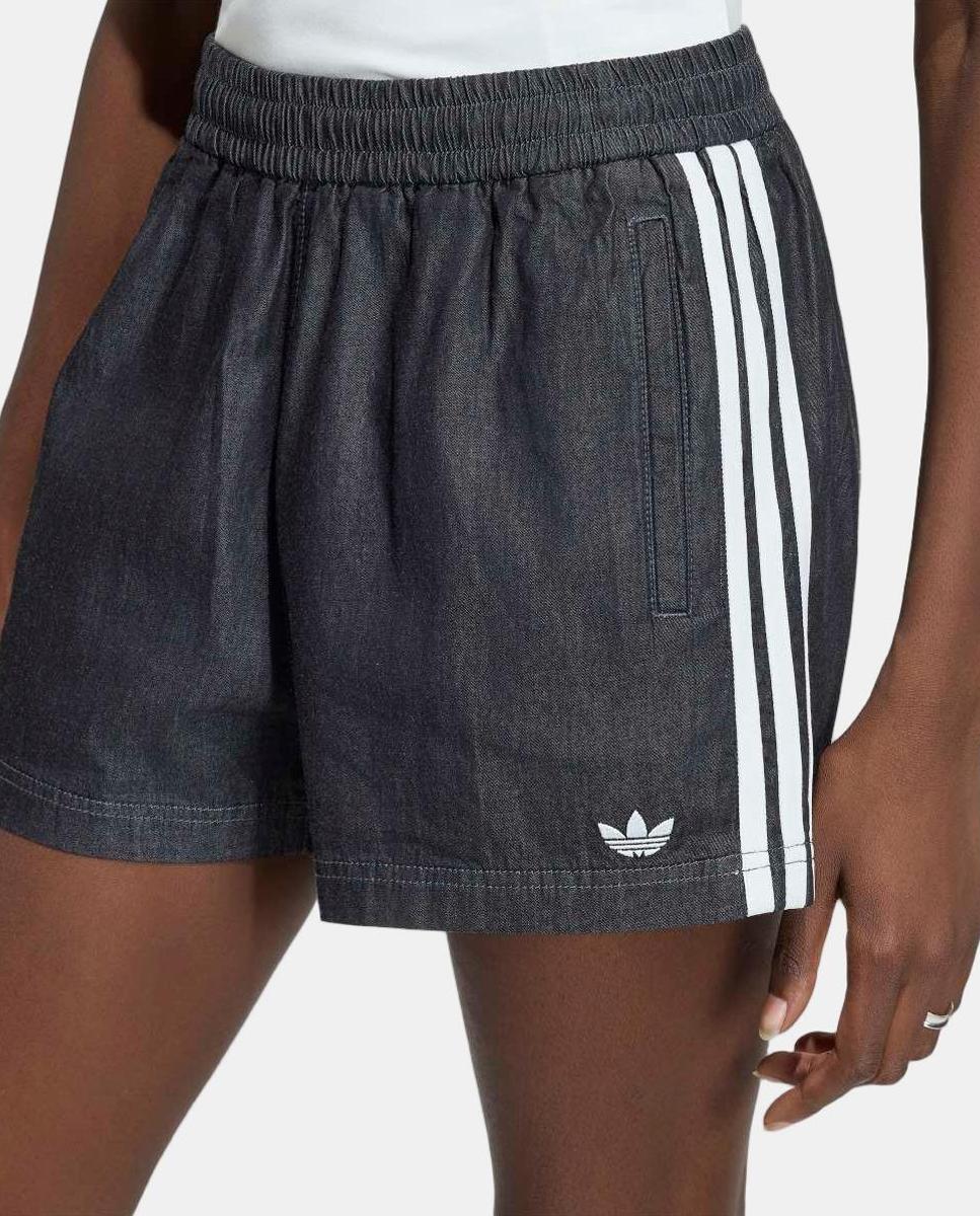 Calções de Ganga de Mulher Denim Shorts Originals Preto-3