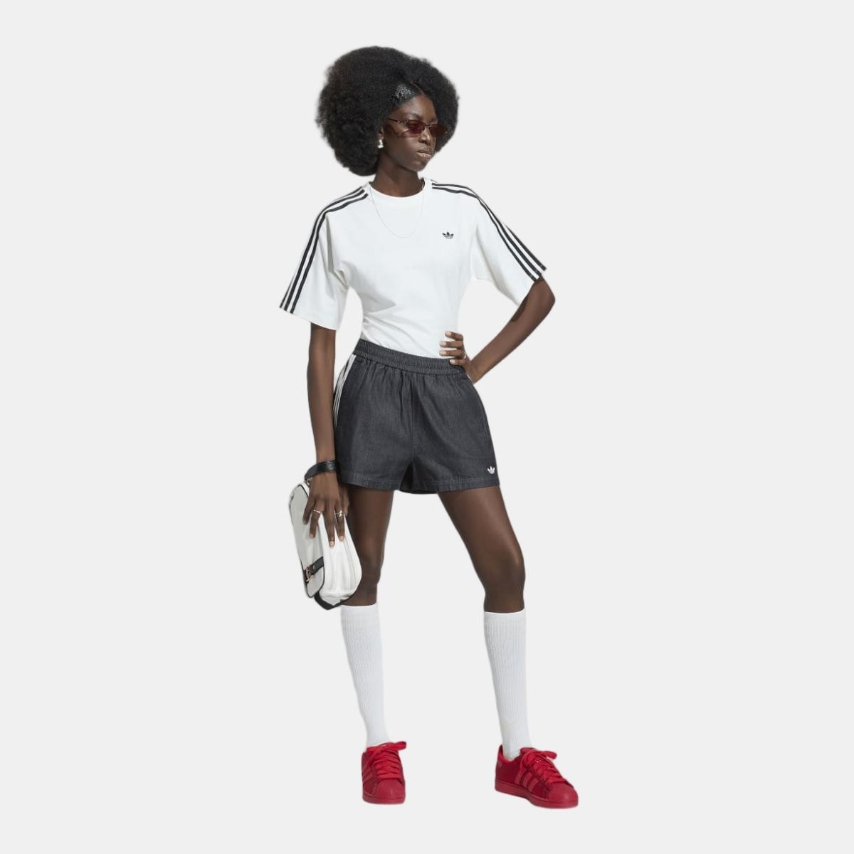Calções de Ganga de Mulher Denim Shorts Originals Preto-5