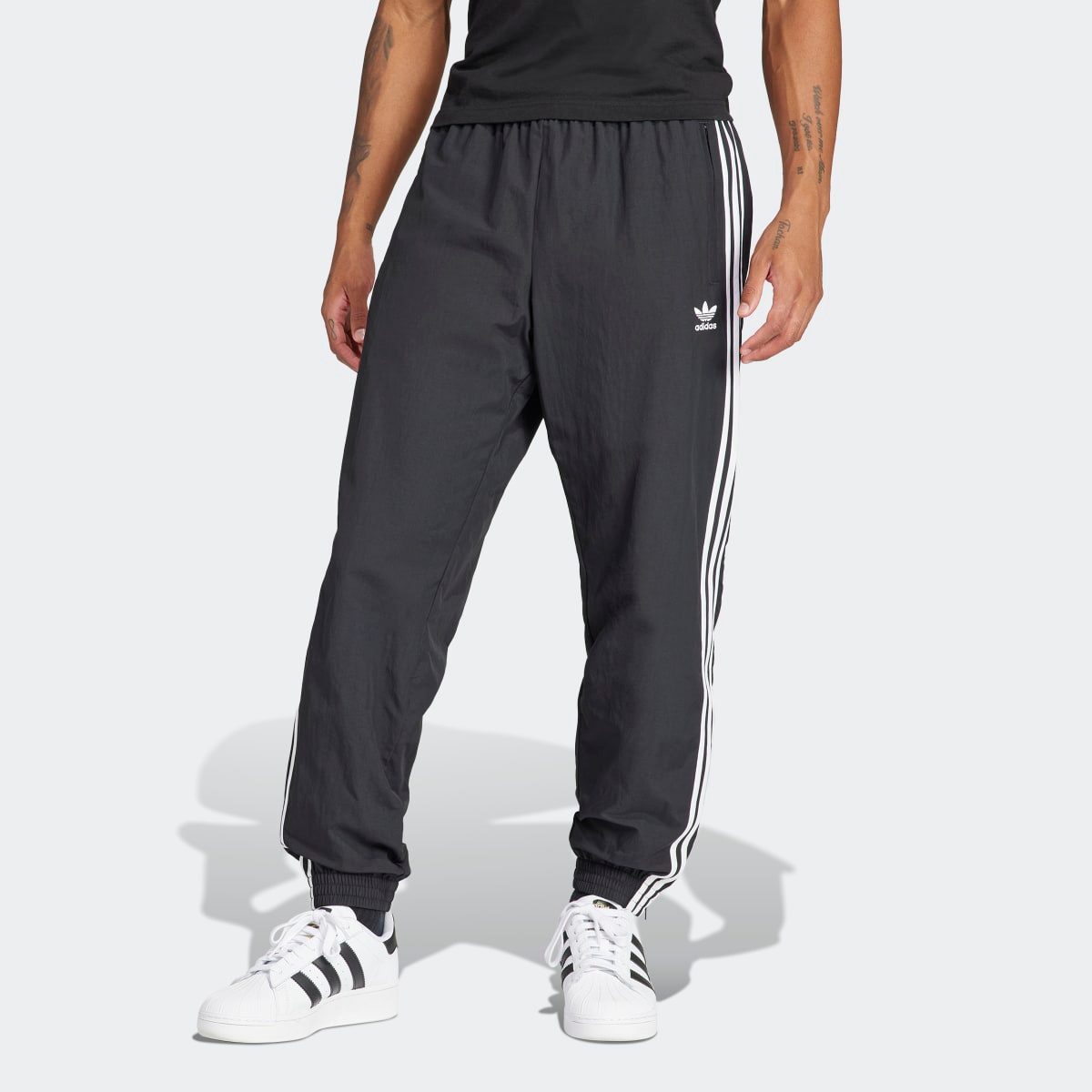 Calças de Homem Firebird Adicolor Woven Originals Preto-1