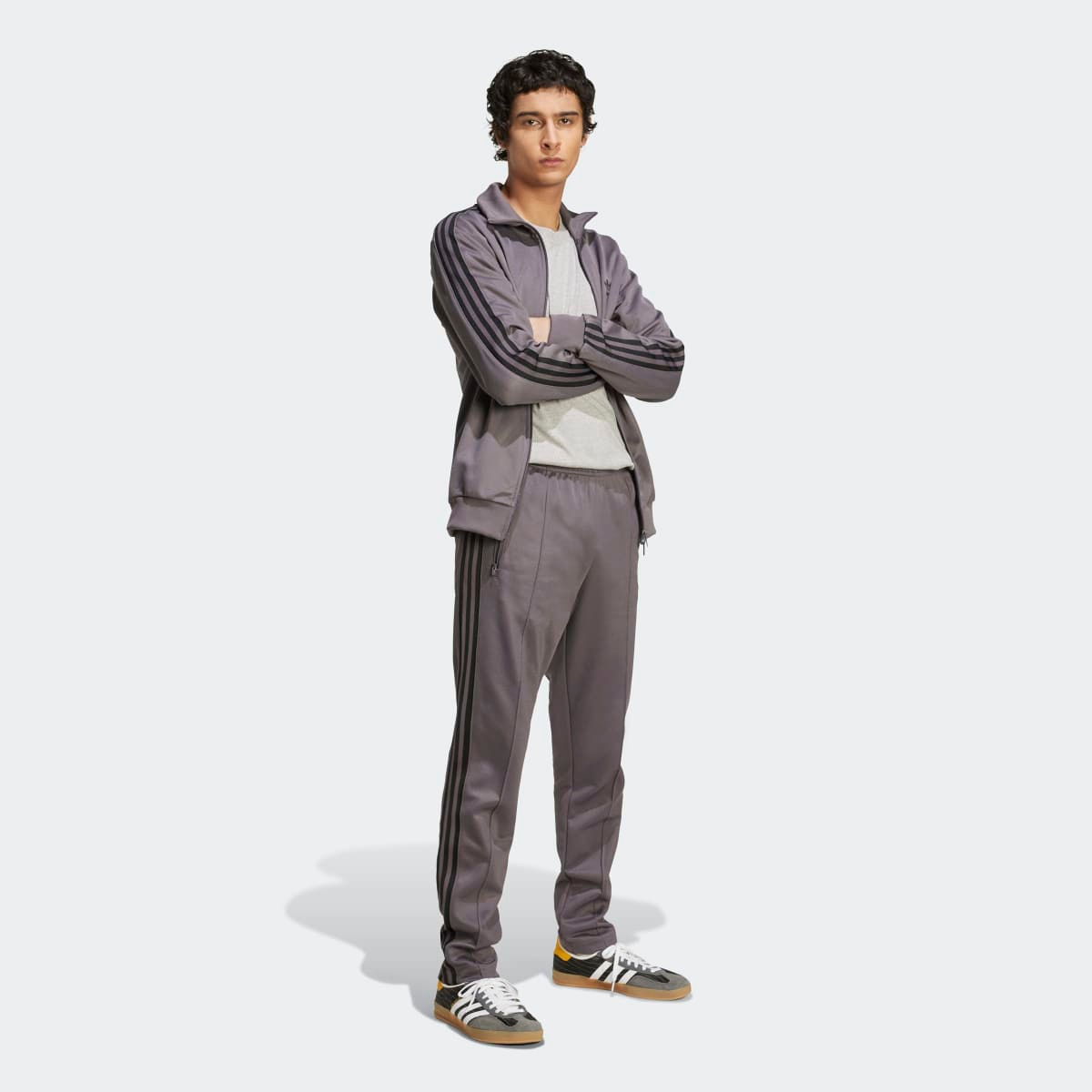 Calças de Homem Adicolor Classics Beckenbauer Originals Cinzento-5