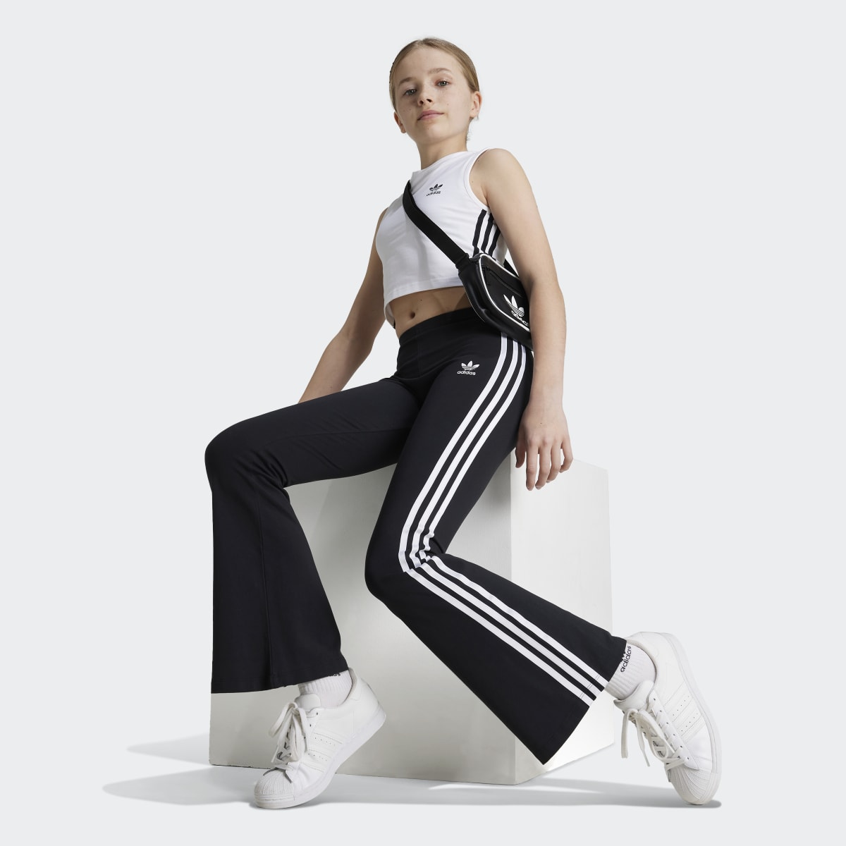 Leggings de Criança Adicolor Preto-5