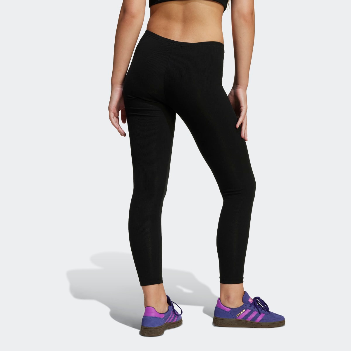 Leggings de Criança Ribbed Originals Preto-2