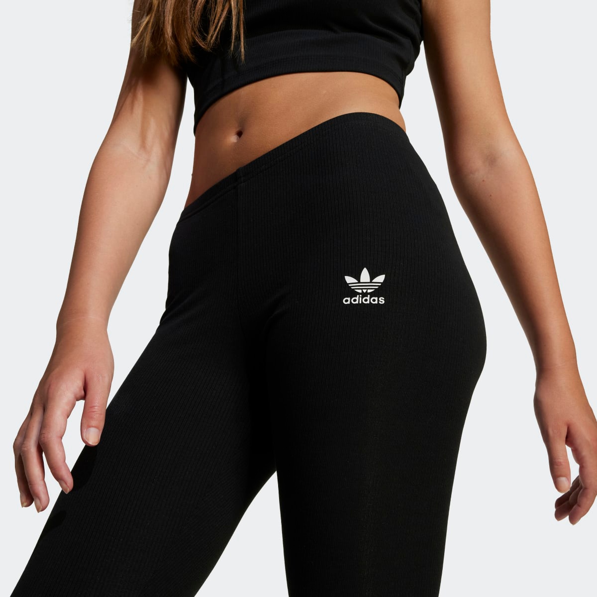 Leggings de Criança Ribbed Originals Preto-3