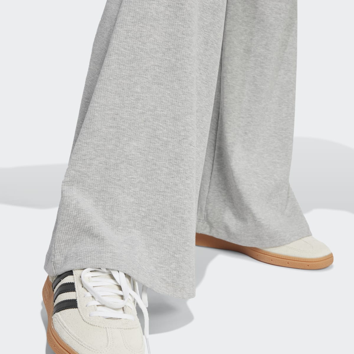 Leggings de Mulher Essentials Rib Flared Originals Cinzento-3